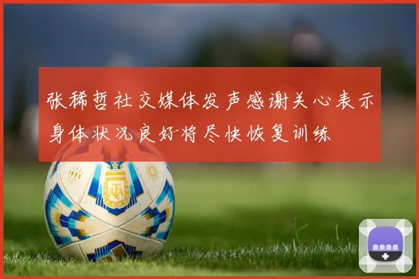 张稀哲社交媒体发声感谢关心表示身体状况良好将尽快恢复训练